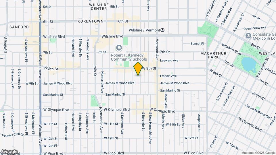 837 S Berendo St Map and Location Details