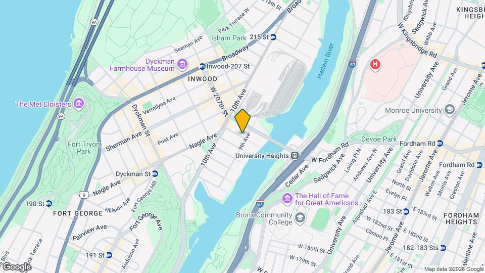 405 W 206th St Map and Location Details