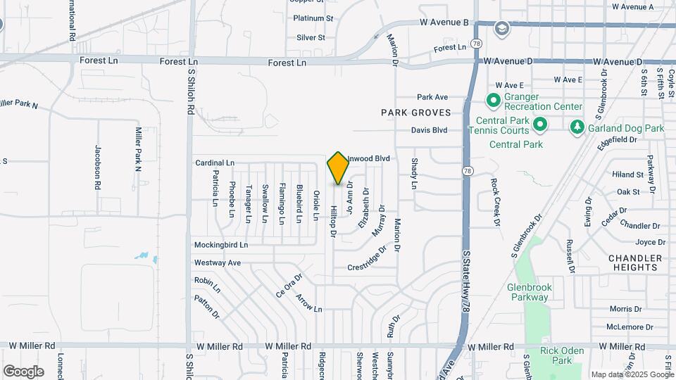 1524 Hilltop Dr Map and Location Details