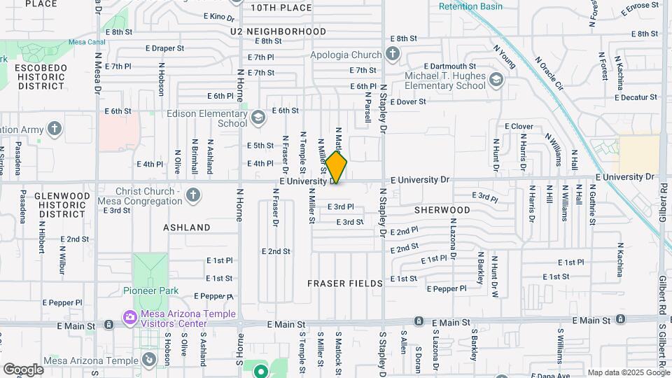 1045 E University Dr Map and Location Details