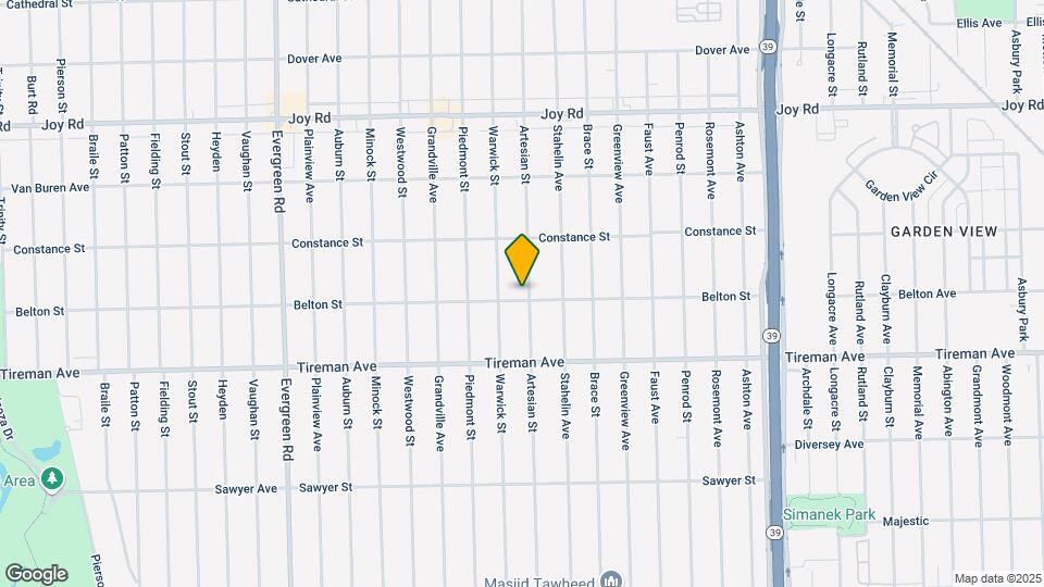 8211 Artesian St Map and Location Details