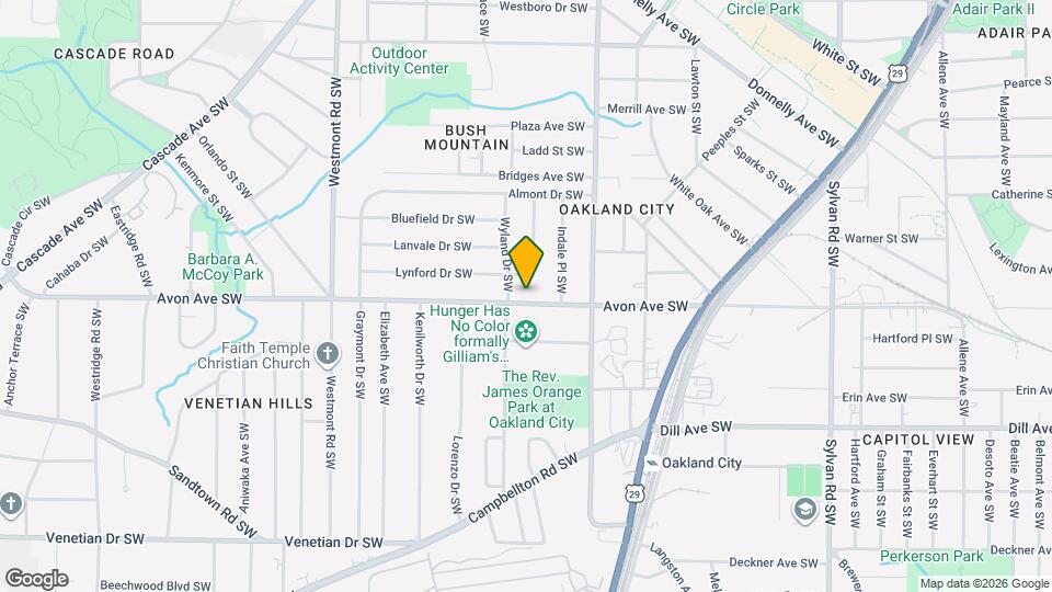 1291 Avon Ave SW Map and Location Details