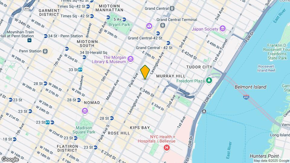 135 E 35th St Mapa y Detalles de la Ubicación