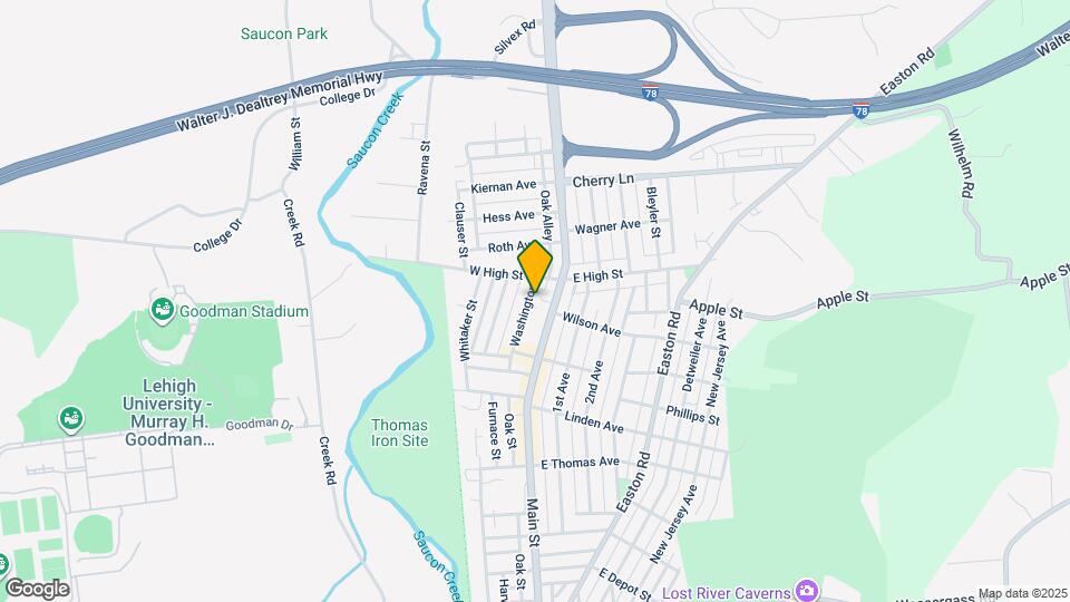 1405 Washington St Map and Location Details