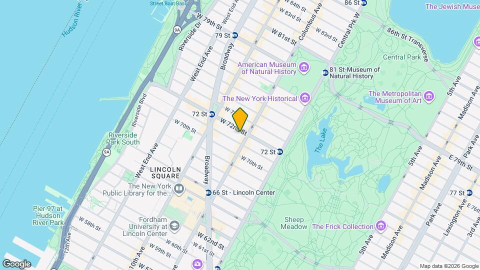 116 W 72nd St Map and Location Details
