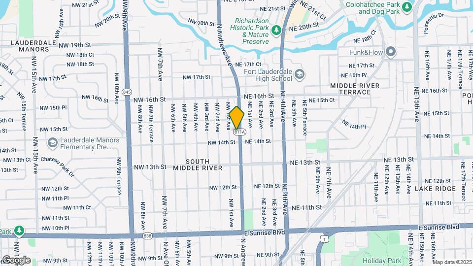 1417 N Andrews Ave Map and Location Details