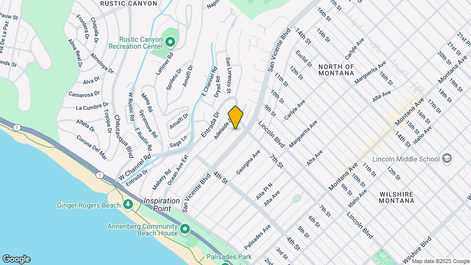 605 San Vicente Blvd Map and Location Details
