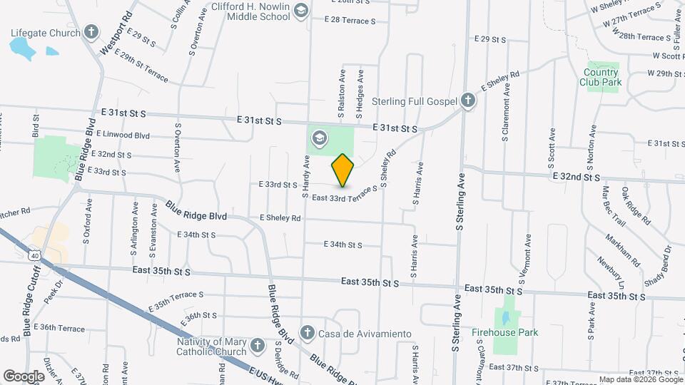 10508 East 33rd Terrace S Map and Location Details