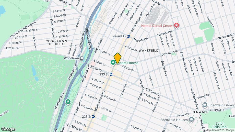 710 E 235th St Map and Location Details