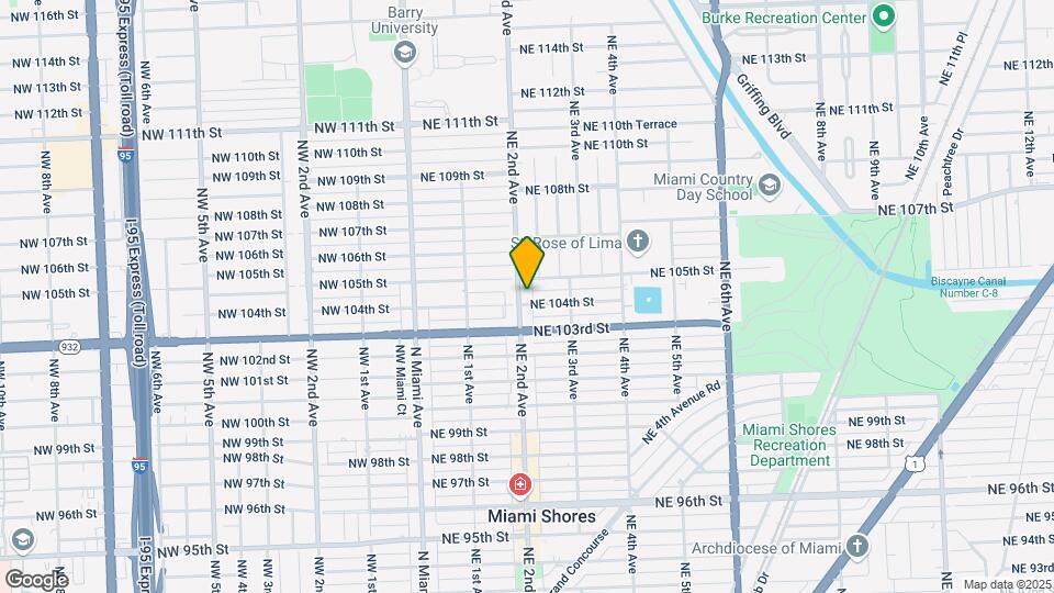 10401 NE 2nd Ave Map and Location Details