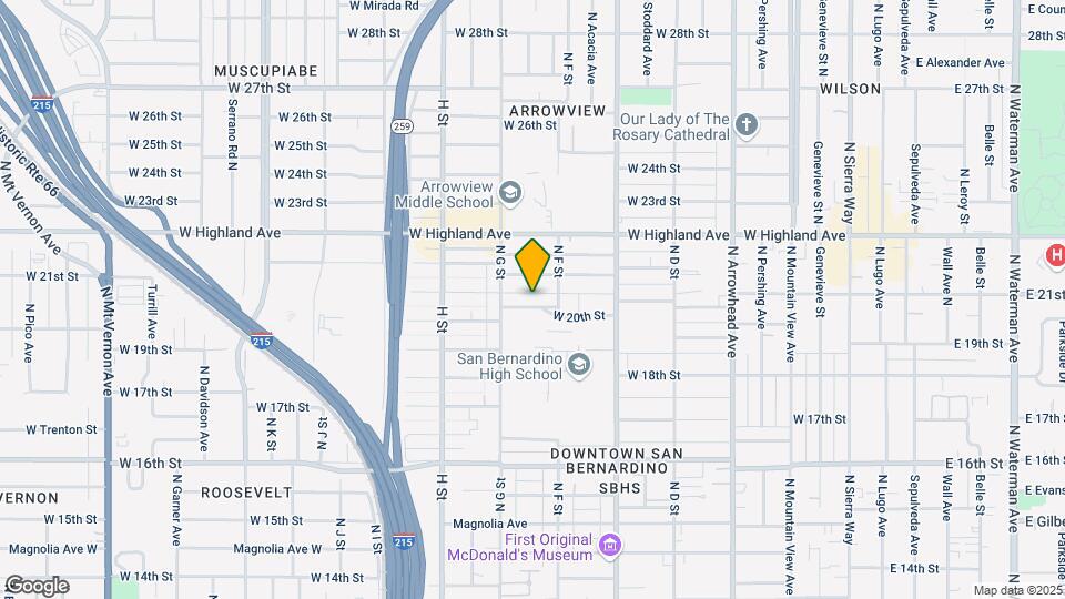 640 W 20th St Map and Location Details