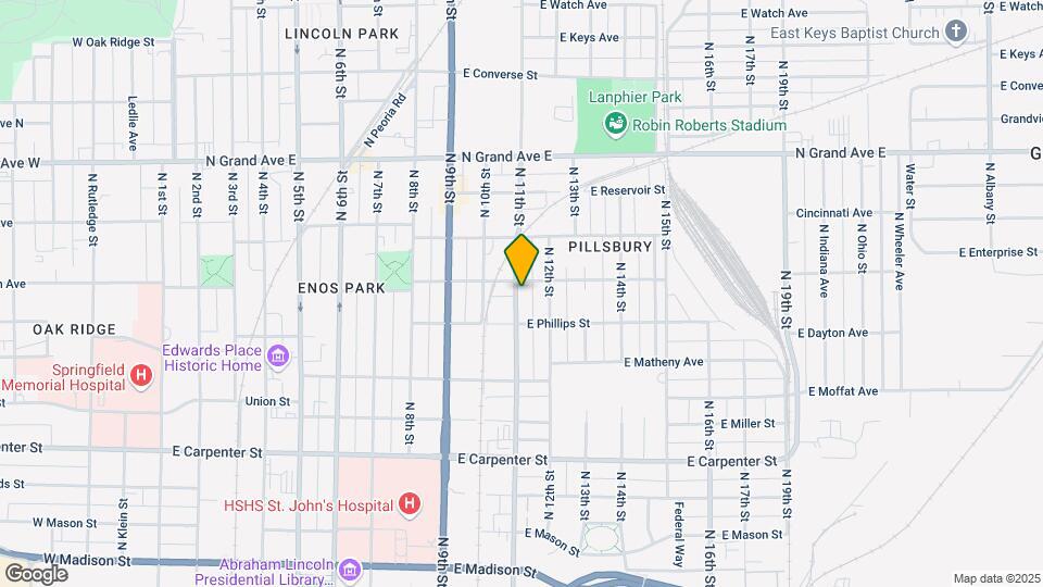 930 N 11th St Map and Location Details