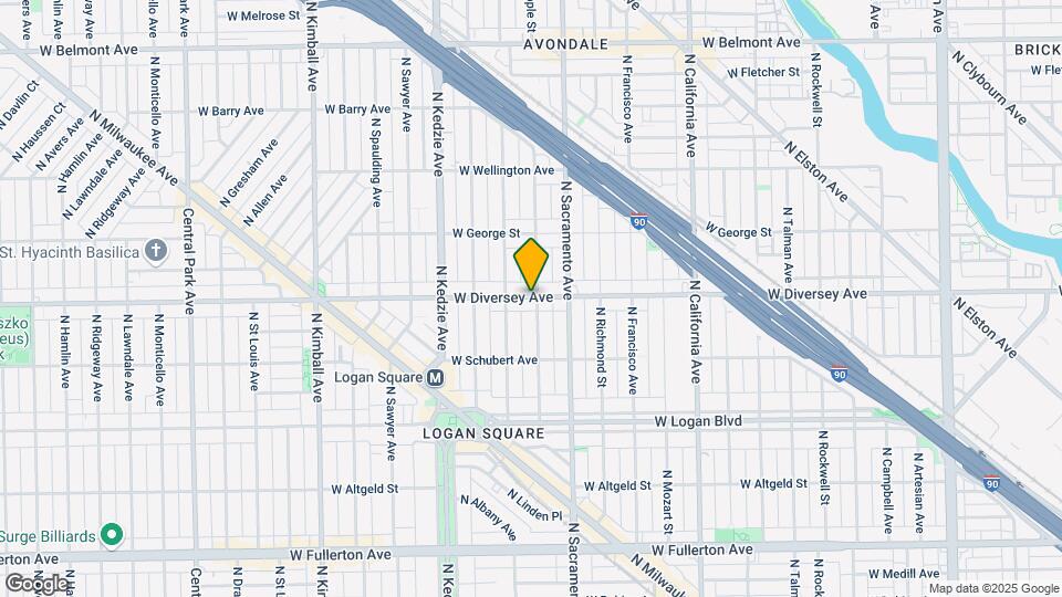 3042 W Diversey Ave, Unit 2S Map and Location Details