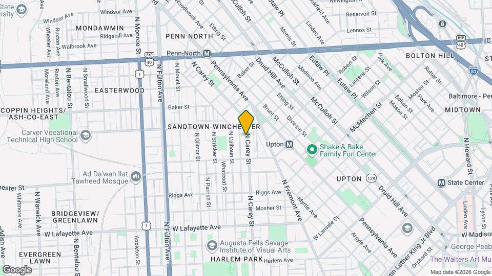 1346 N Carey St Map and Location Details