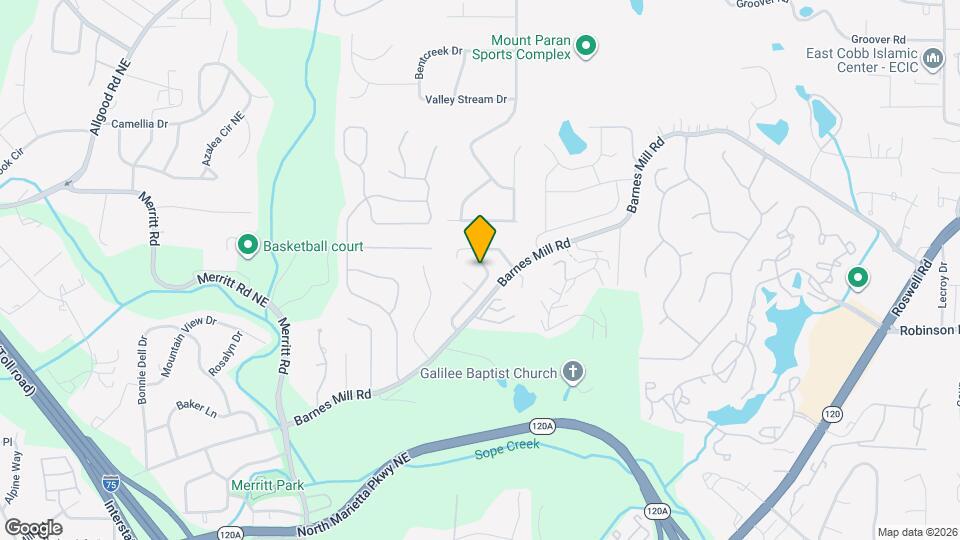 1695 Cedar Bluff Way Map and Location Details