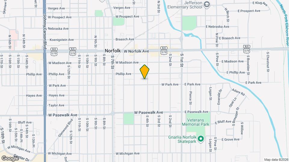 402 W Park Ave Map and Location Details