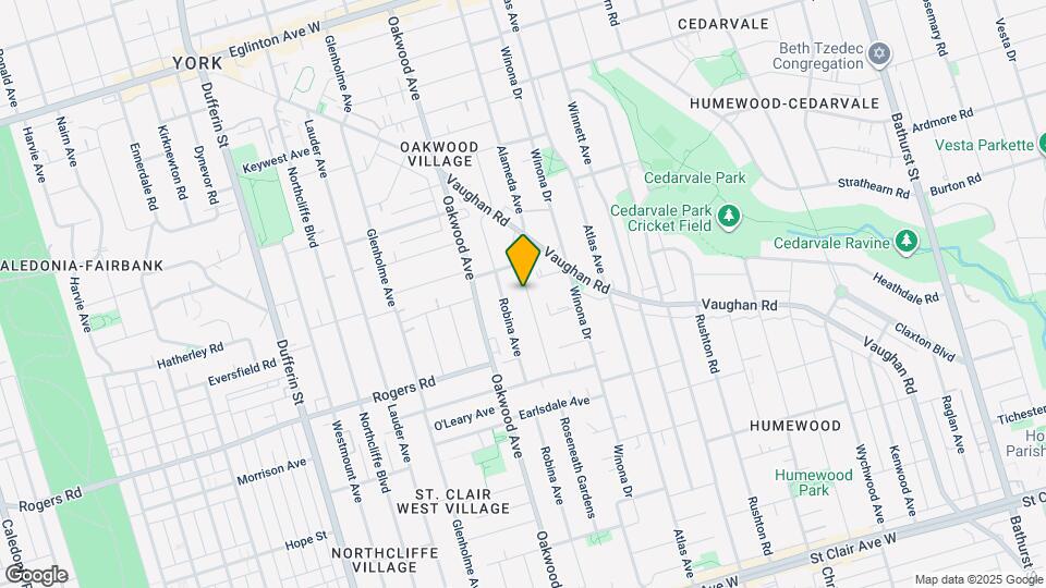 184 Cedric Ave Map and Location Details