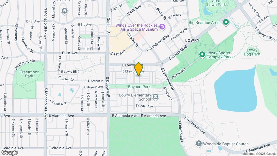 59 S Syracuse St Map and Location Details