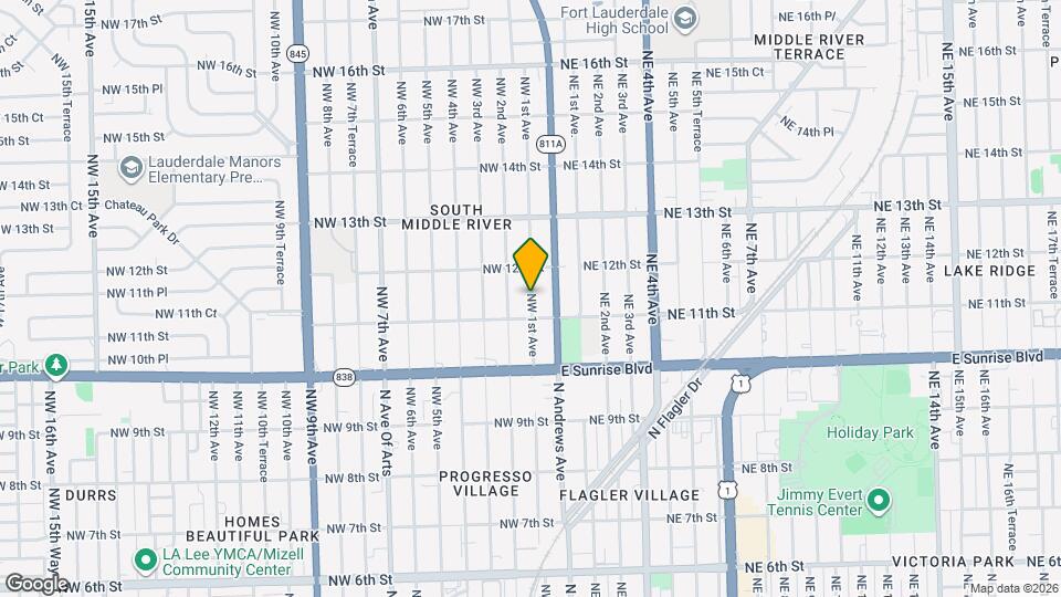 1140 NW 1st Ave Map and Location Details