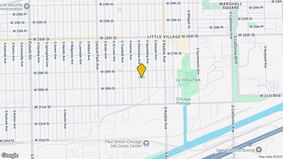 2827 S Christiana Ave-Unit -1 Map and Location Details