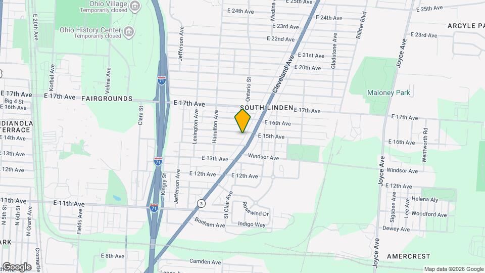 1103 E 15th Ave Mapa y Detalles de la Ubicación