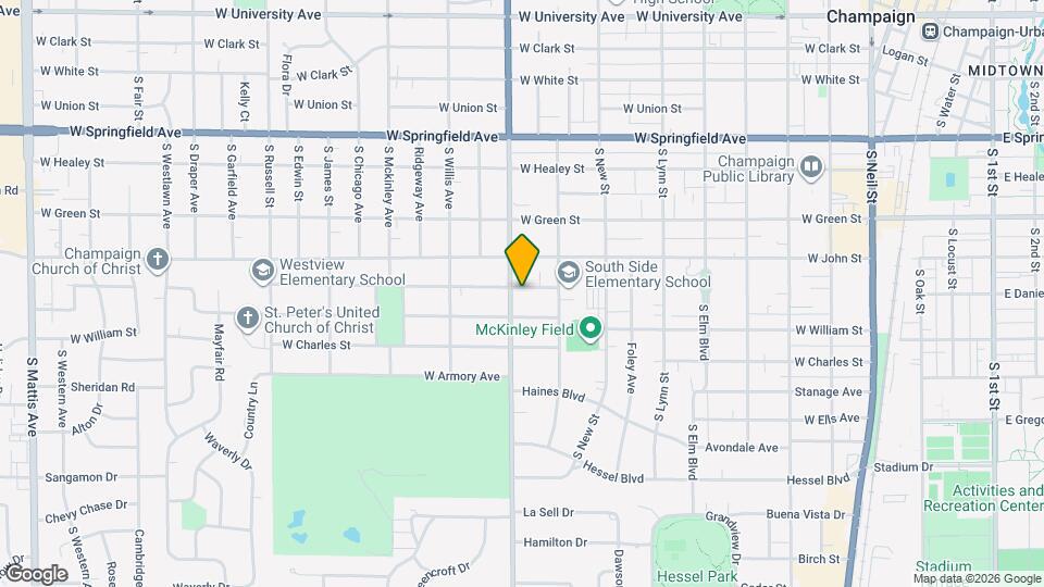 813 W Daniel St Map and Location Details