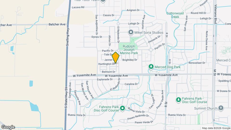 1307 Hermosa Dr Map and Location Details
