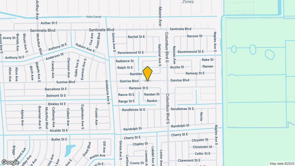 1134 Sunrise Blvd Mapa y Detalles de la Ubicación