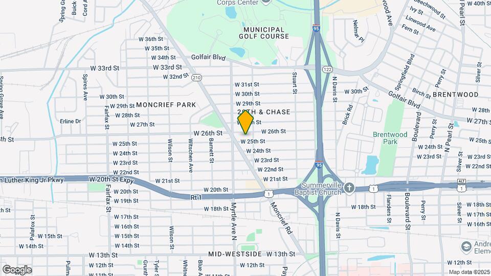 1257 W 25th St Map and Location Details