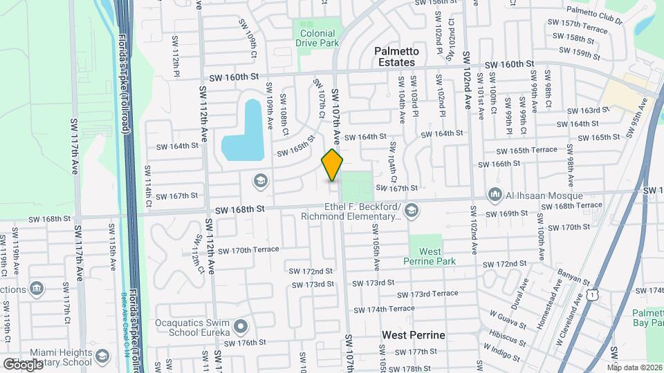 10711 SW 167th St Map and Location Details