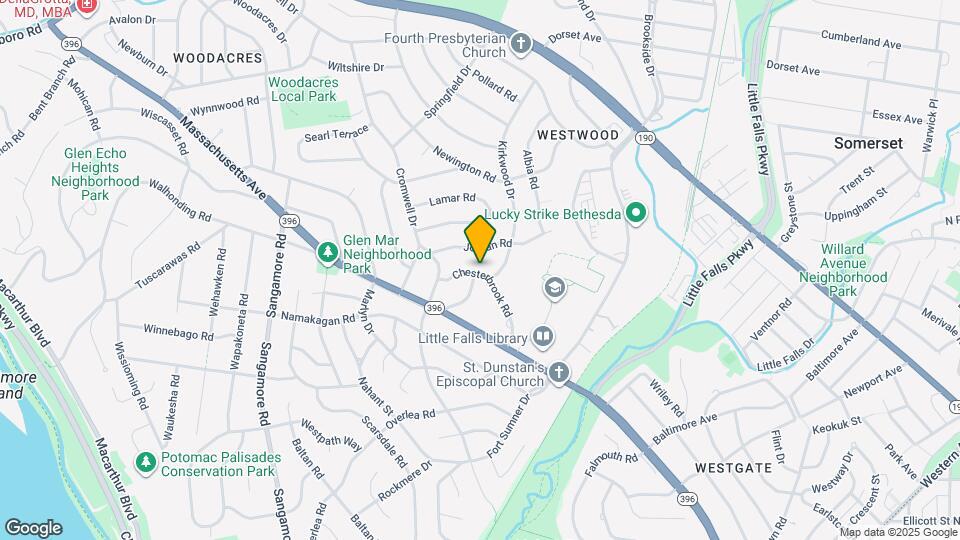 5507 Chesterbrook Rd Map and Location Details