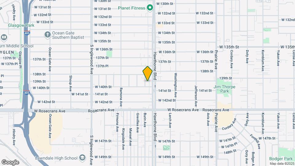 13916 Hawthorne Way Map and Location Details