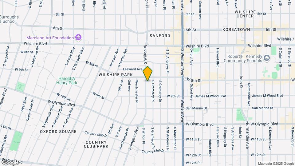 820 S Wilton Pl Map and Location Details