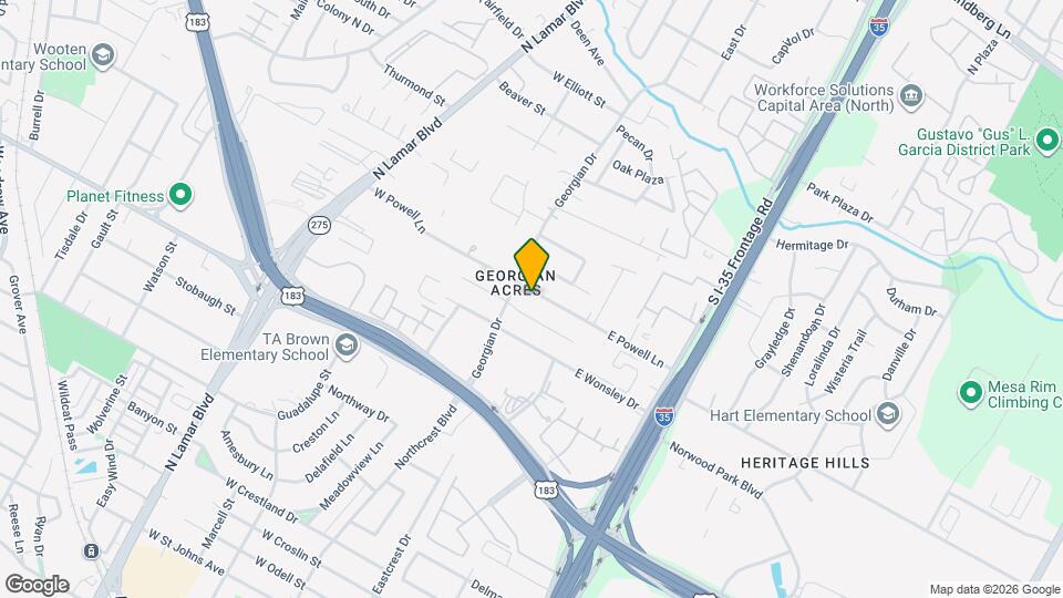 107 E Powell Ln Map and Location Details