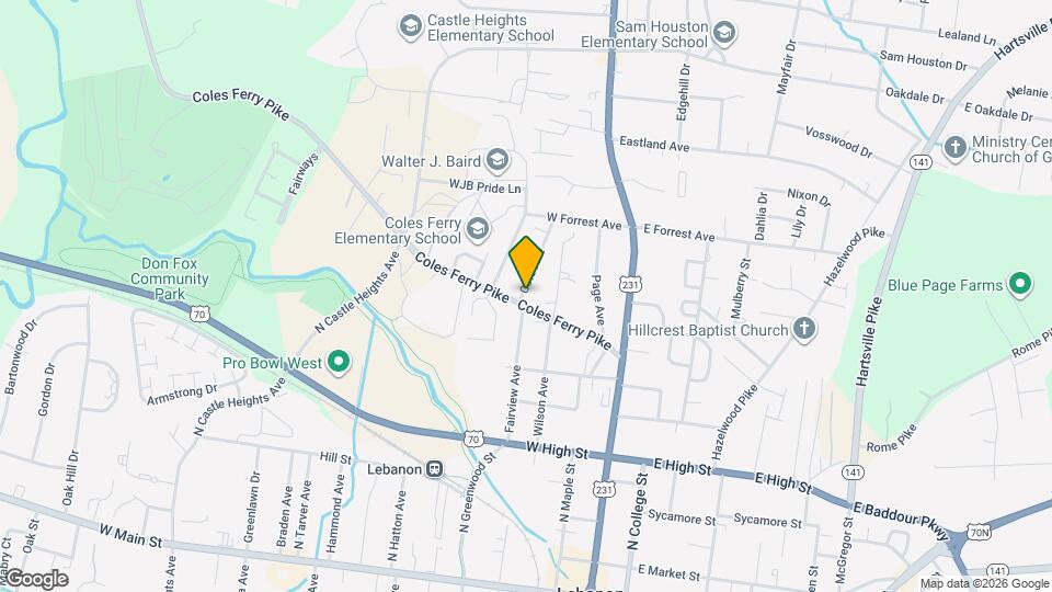 313 Coles Ferry Pike Map and Location Details