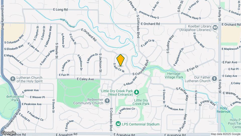 6252 S Ash Cir W Map and Location Details