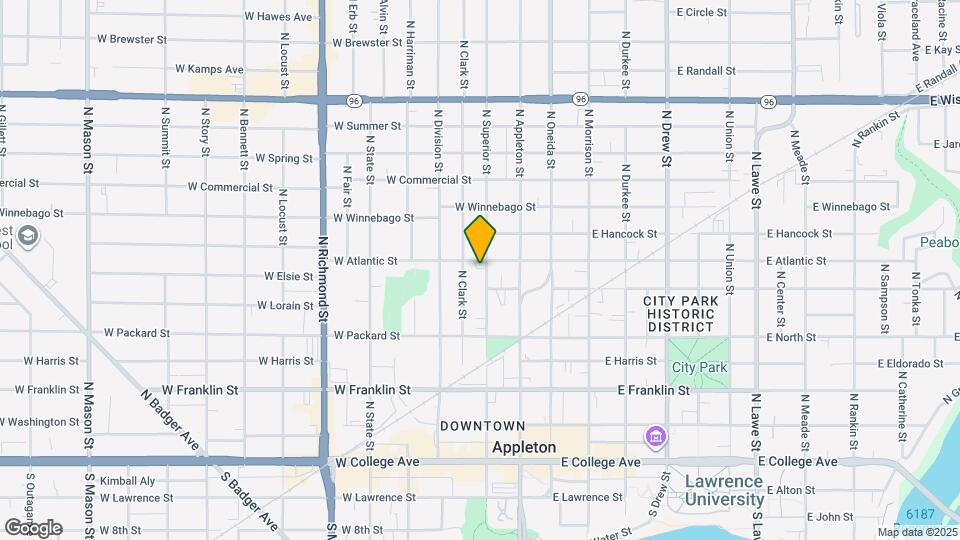 617 N Superior St Map and Location Details