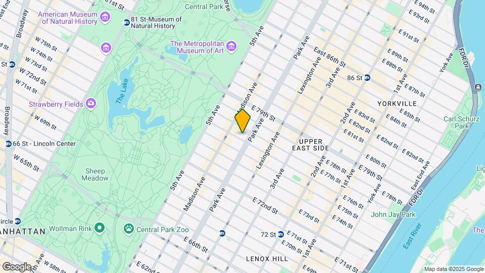 65 E 76th St Mapa y Detalles de la Ubicación