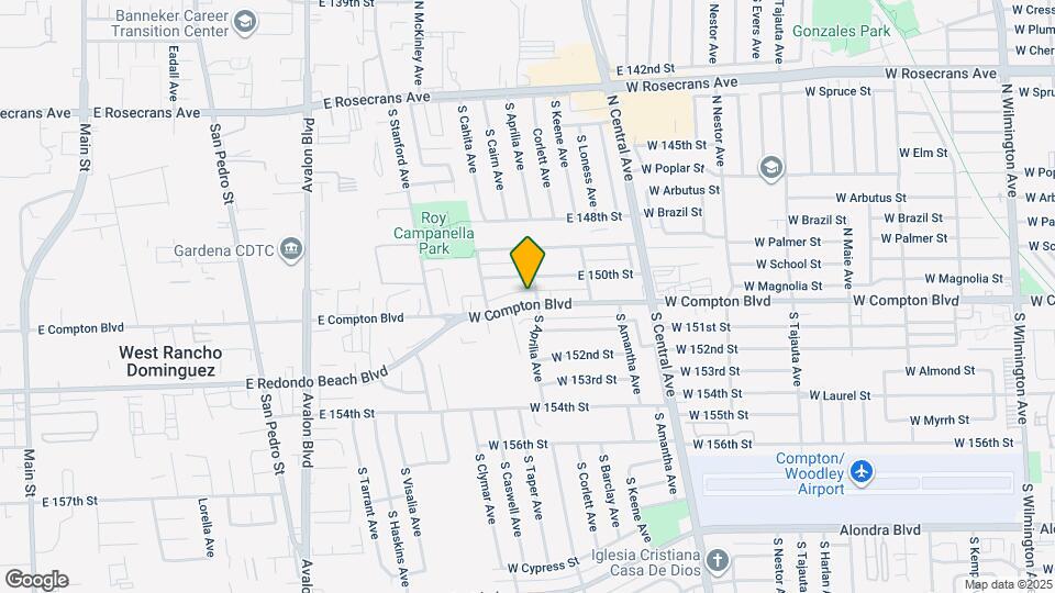 2505 W Compton Blvd-Unit -B Map and Location Details