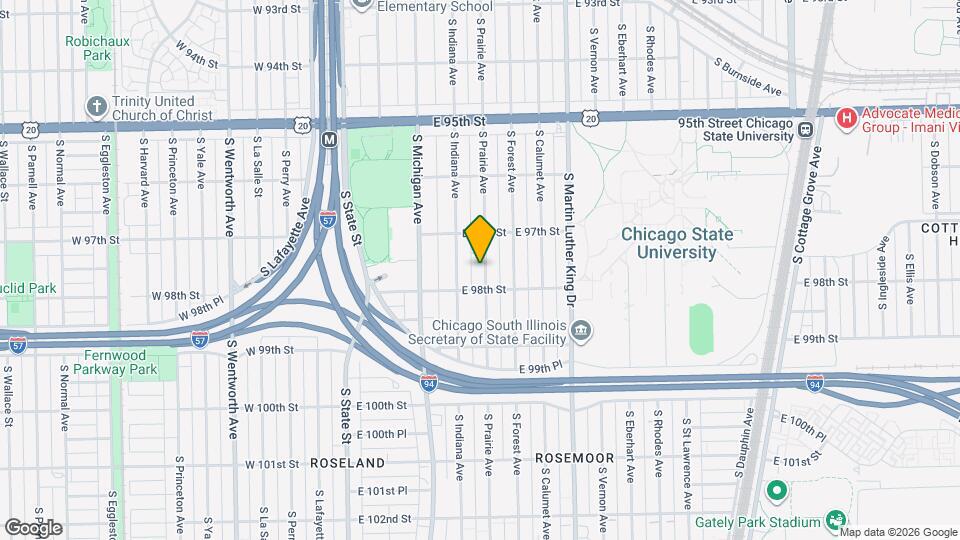 9740 S Prairie Ave Mapa y Detalles de la Ubicación