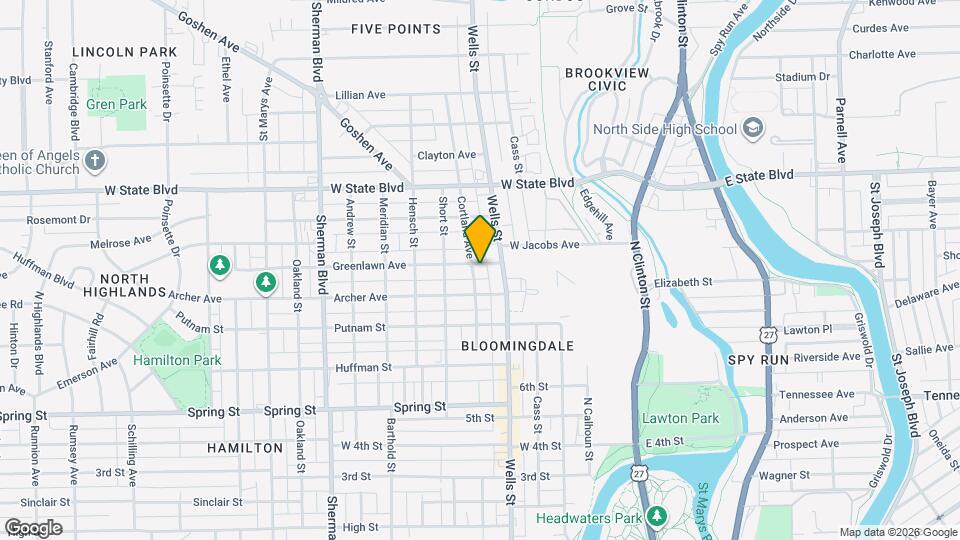 425 Greenlawn Ave Map and Location Details