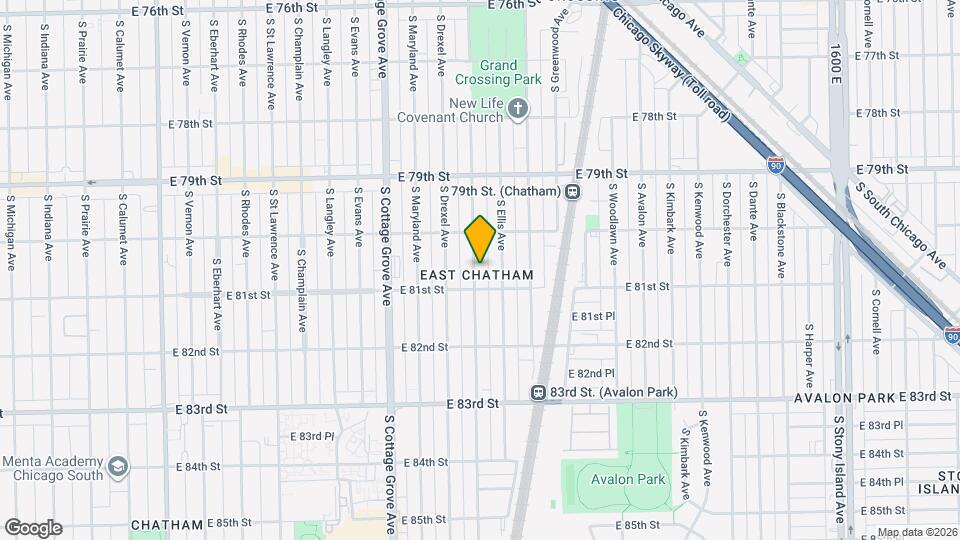 8039 S Ingleside Ave Mapa y Detalles de la Ubicación