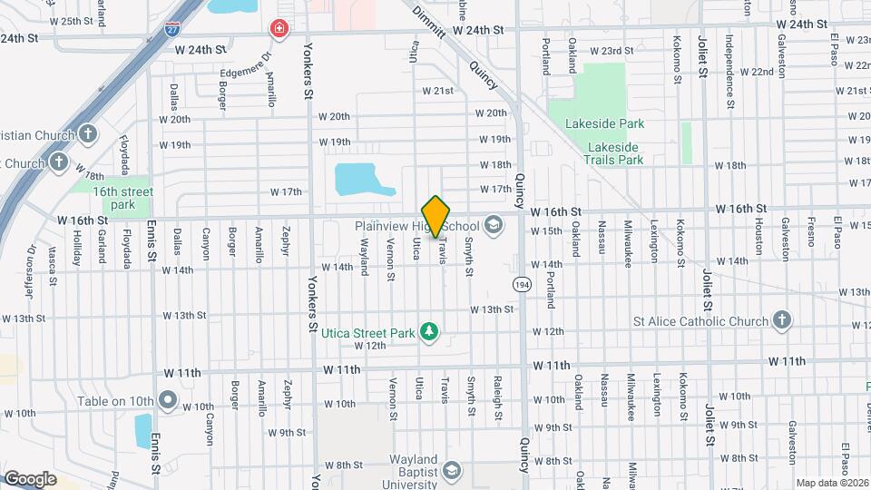 1407 Travis Street Map and Location Details
