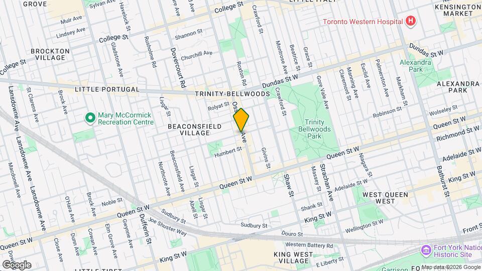 114 Ossington Ave Map and Location Details