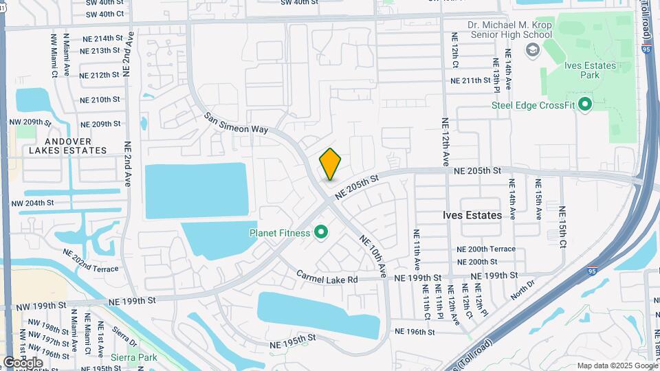821 NE 205th St Map and Location Details