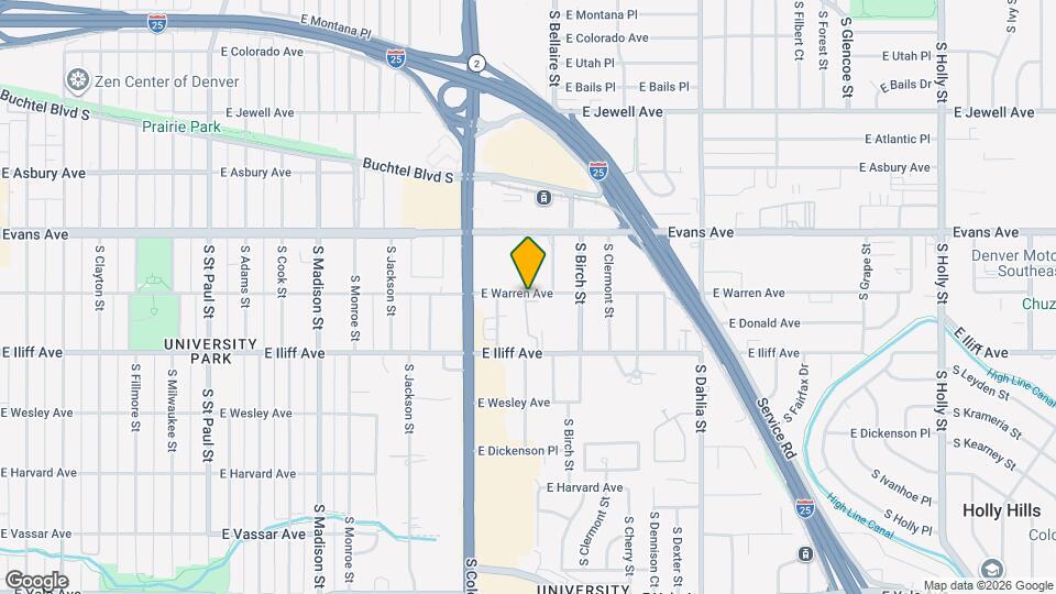 4280 E Warren Ave Map and Location Details