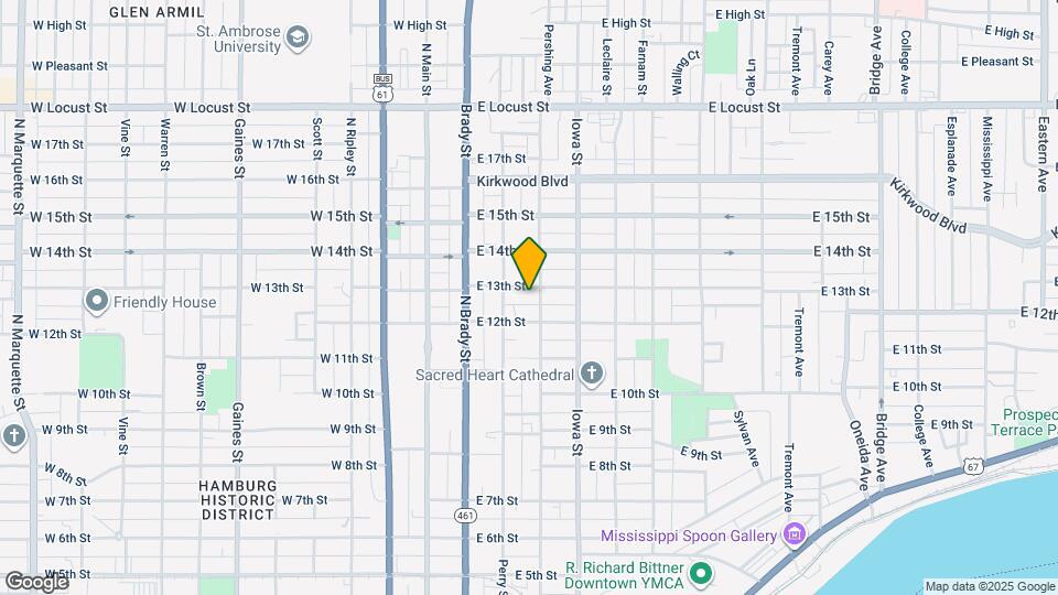 1222 Pershing Ave Map and Location Details