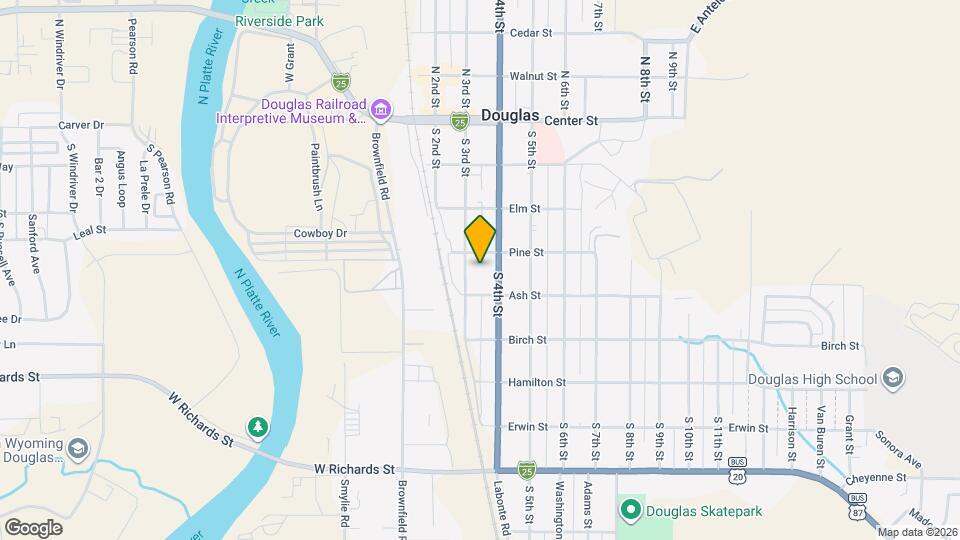 955 N Riverbend Dr Mapa y Detalles de la Ubicación