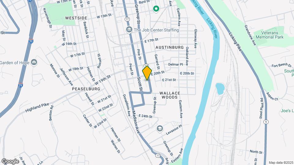 2021-2023 Greenup St Mapa y Detalles de la Ubicación