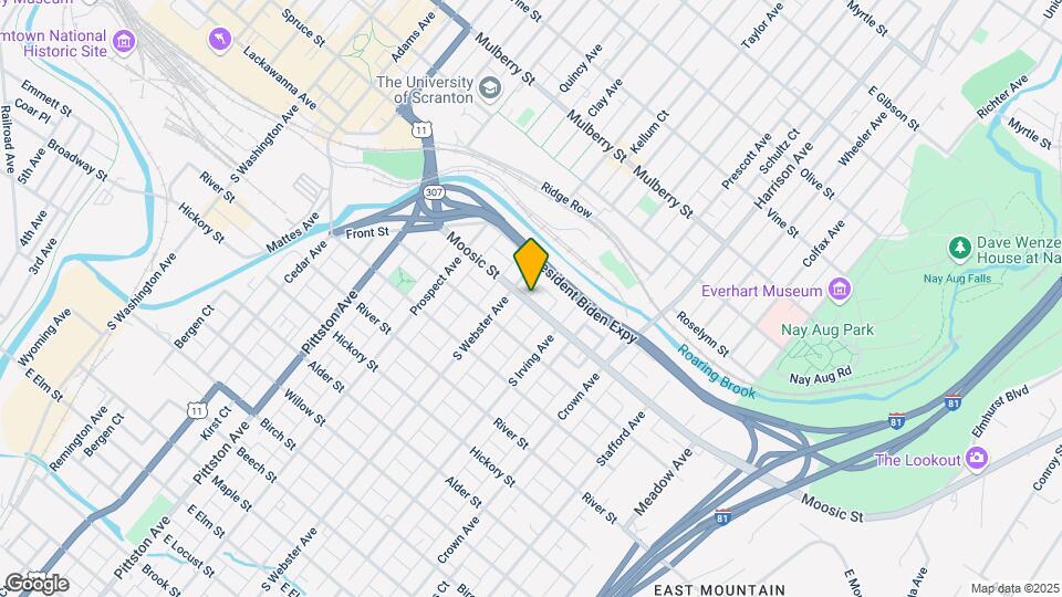 715 Moosic St Mapa y Detalles de la Ubicación